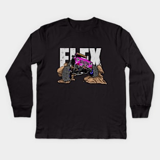 Pink Jeep Flex Kids Long Sleeve T-Shirt